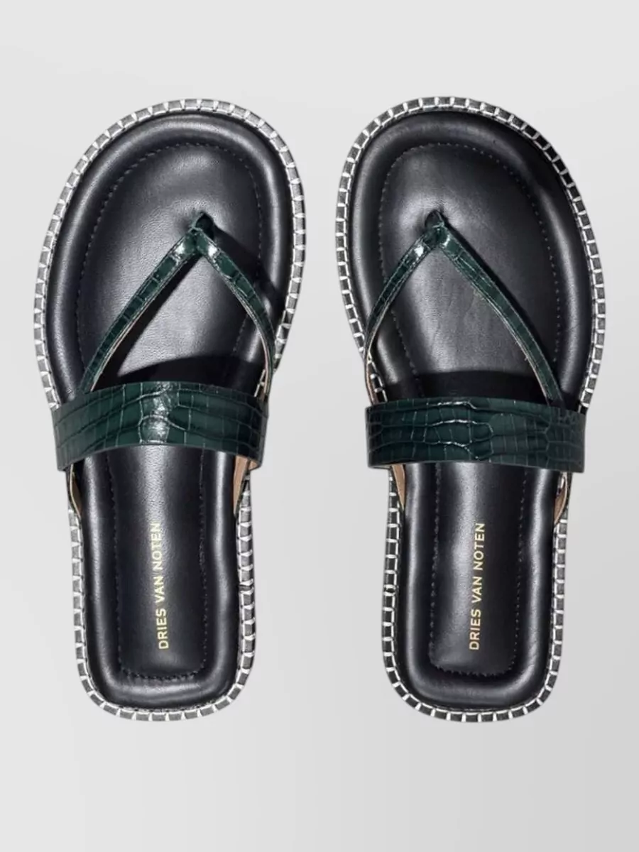Dries Van Noten Leather Sandals