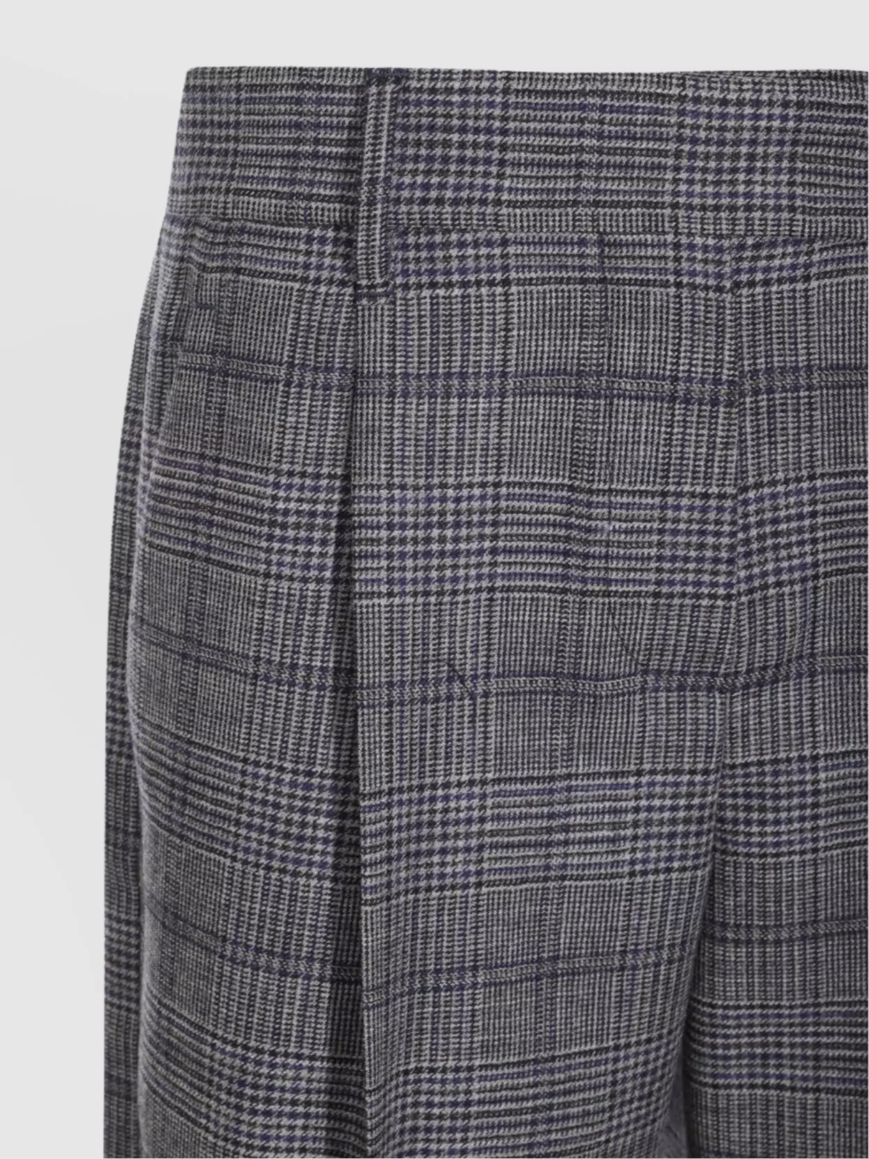 Brunello Cucinelli Front Pleated Wide Leg Trousers With Belt Loops