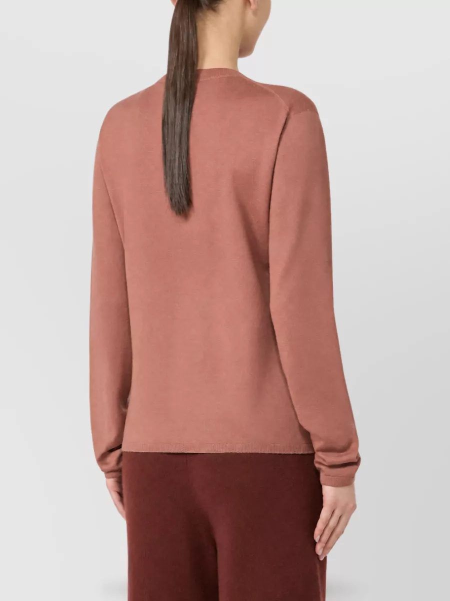 Max Mara Cashmere Fine-Knit Regular-Fit Crew-Neck Long-Sleeve Sweater