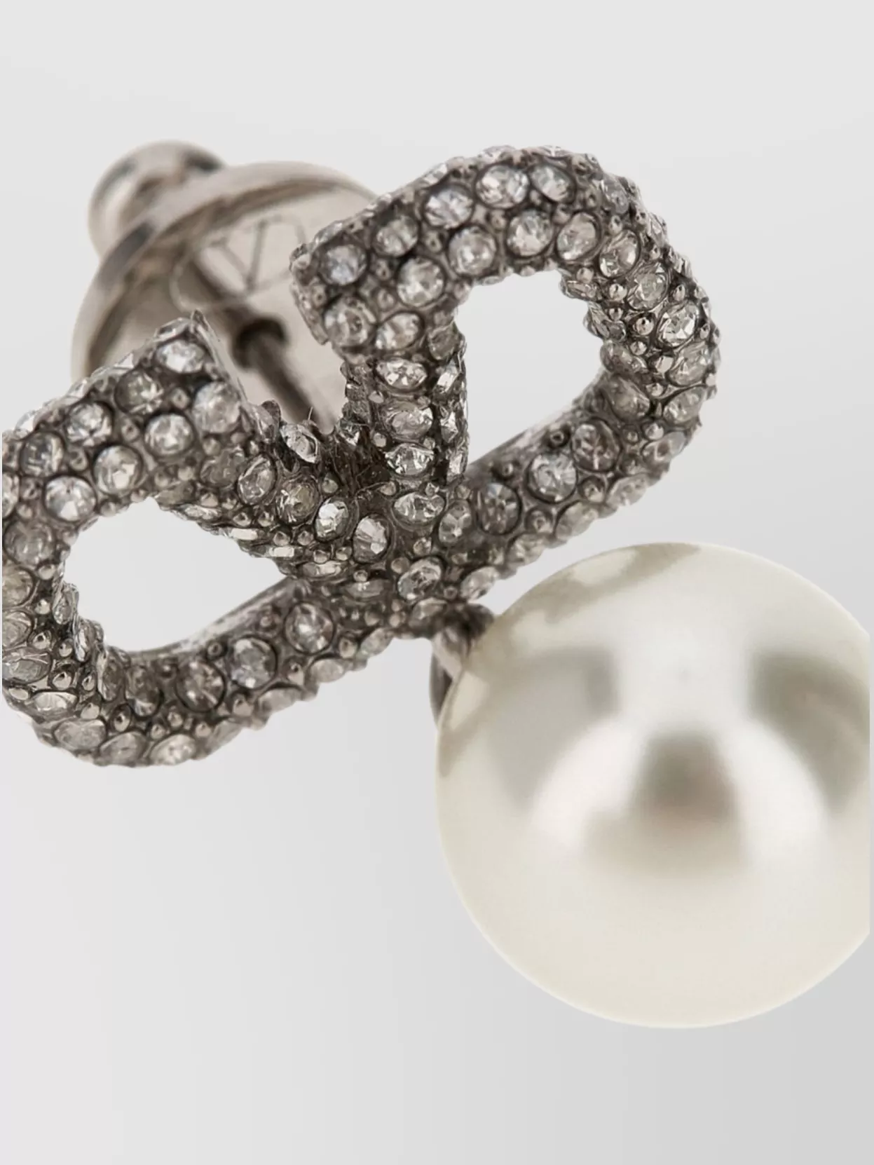 Valentino Garavani Vlogo Signature Crystal Pearl Earrings