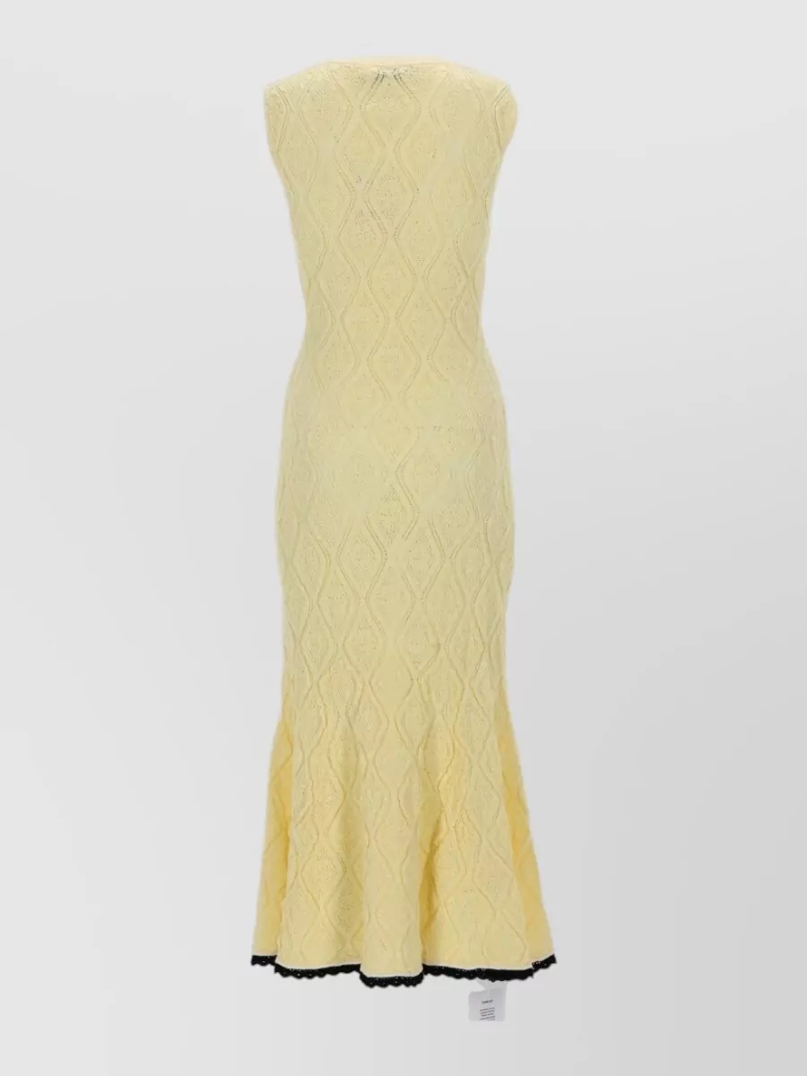 Self-Portrait Slim-Fit Knitted Midi Dress