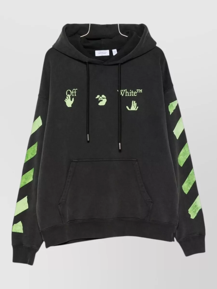 Off-White cotton relaxed-fit hoodie