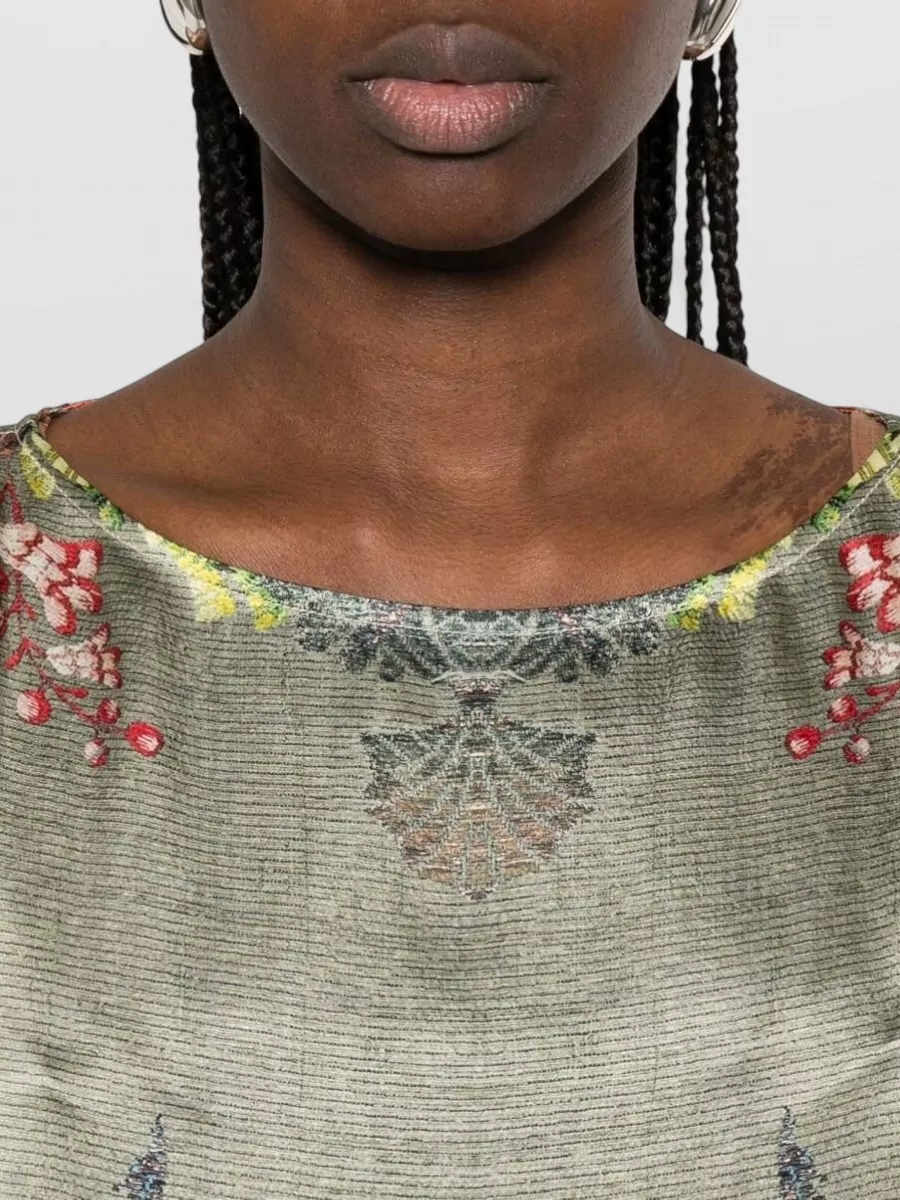 Pierre Louise Mascia Printed Silk Maxi Dress