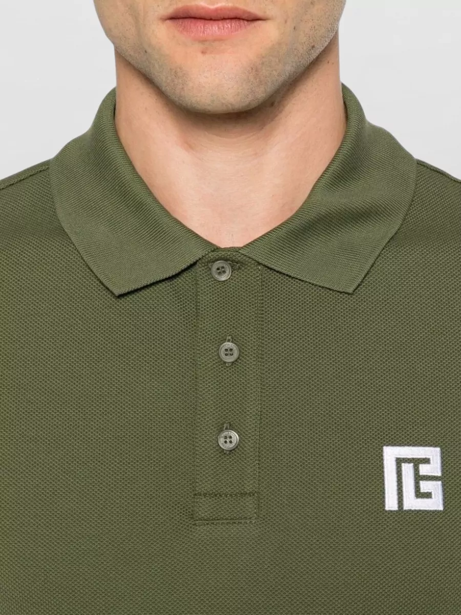 Balmain Cotton Piqué Short-Sleeve Polo Shirt