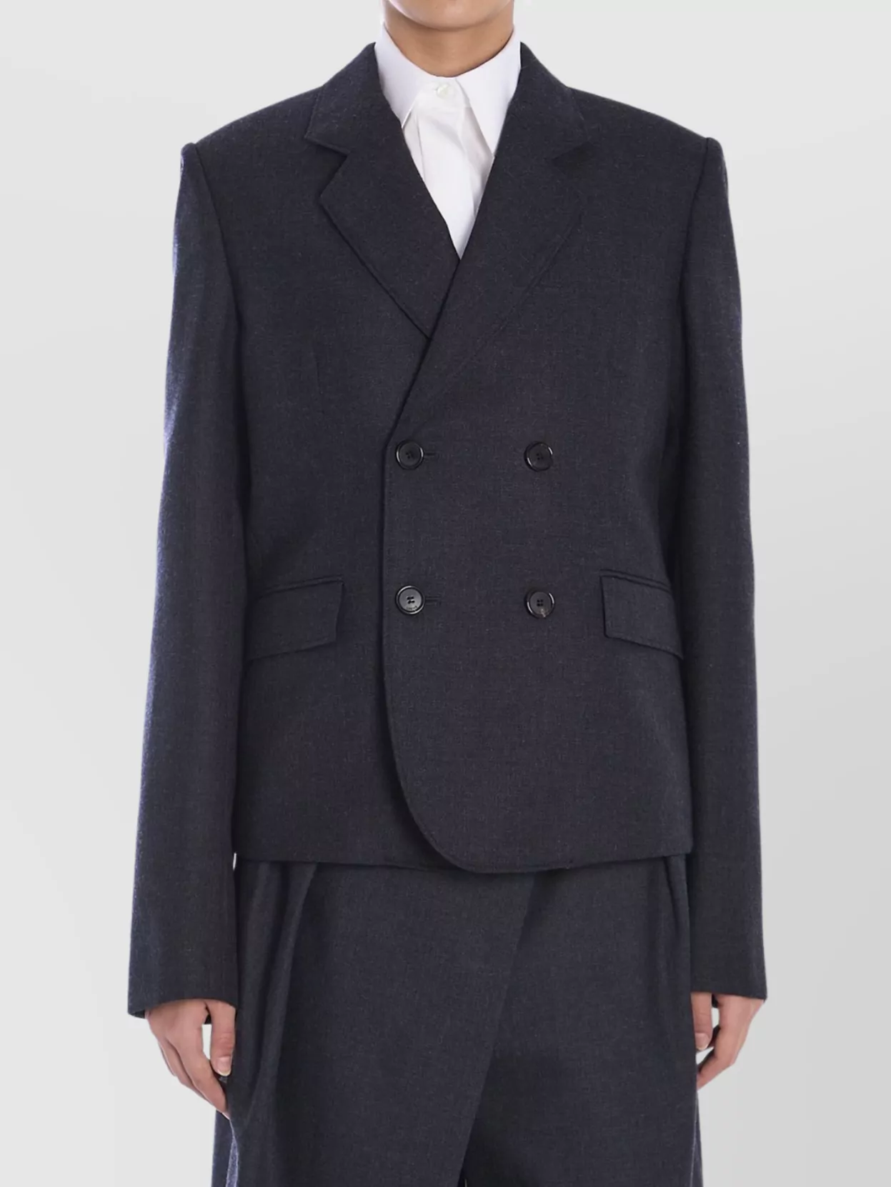 Loewe Wool Short Jacket Double-Breasted Design