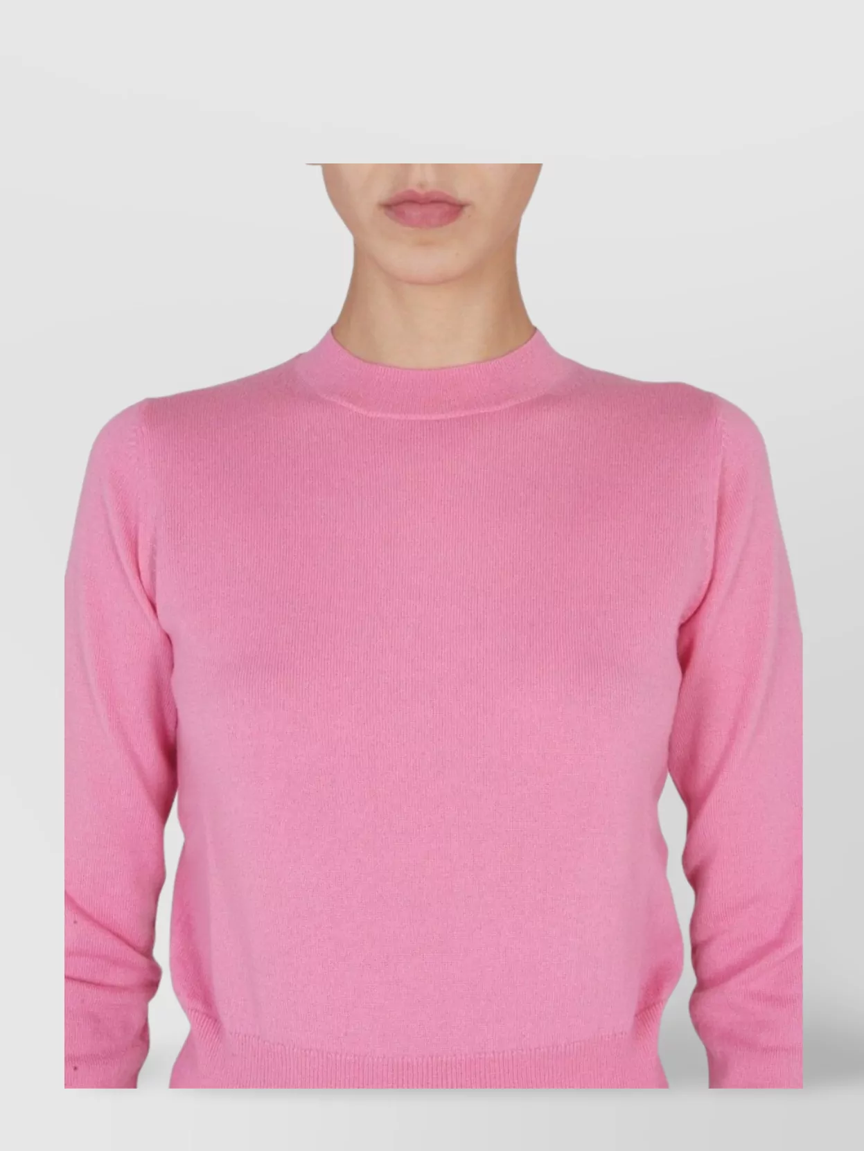 Ballantyne Soft Texture Cashmere Cross-neck Sweater In Pink