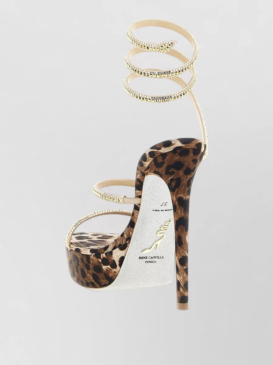 Rene Caovilla Leopard Sandals