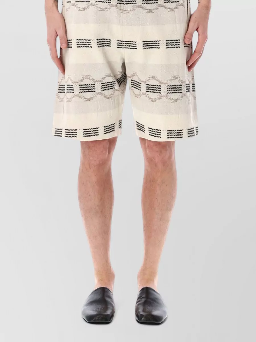 Isabel Marant striped jacquard knee-length deck shorts
