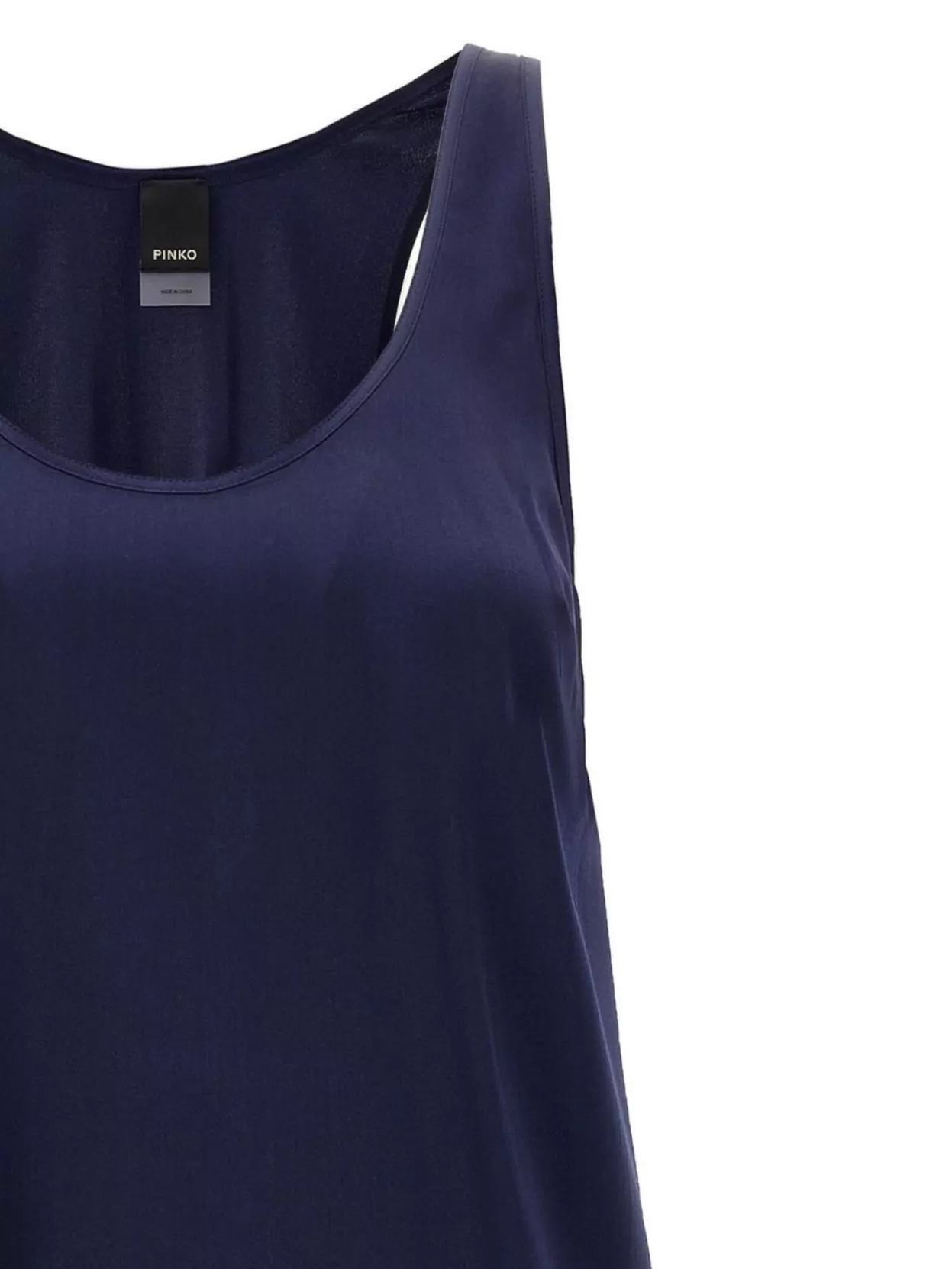 Pinko Sleeveless Scoop Neck Lightweight Fabric Top