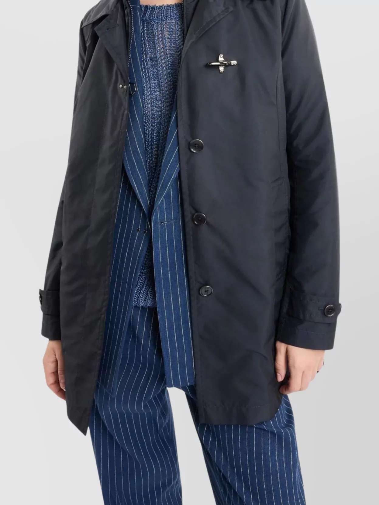 Fay Morning Coat Technical Poplin