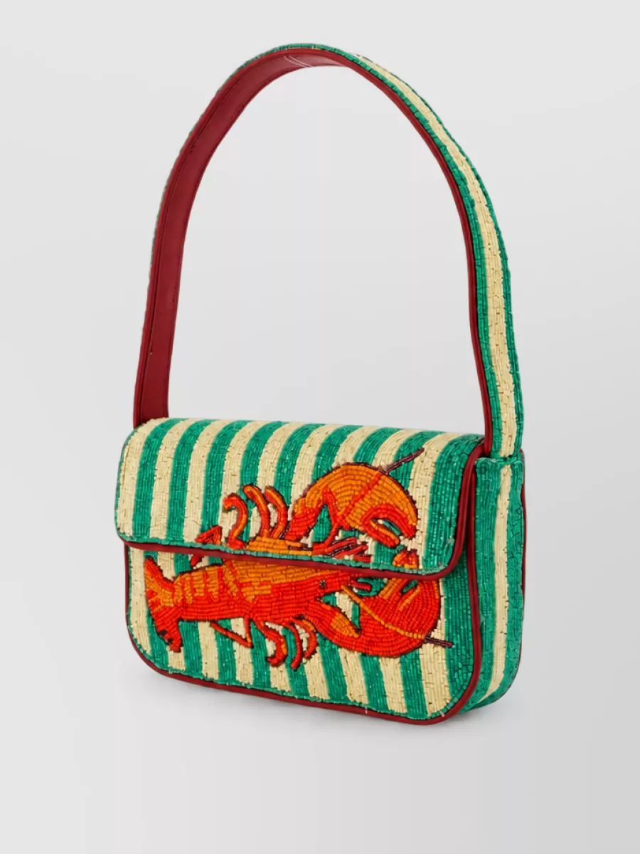 Staud tommy beaded shoulder bag