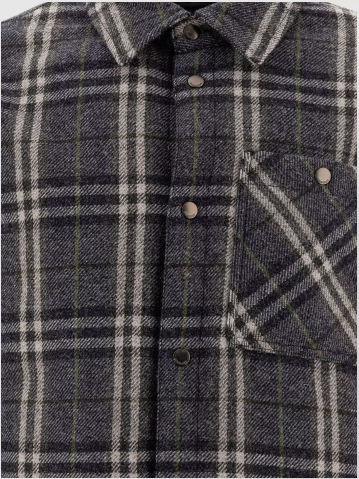 Burberry Collared Checked Jacket Chest Pocket