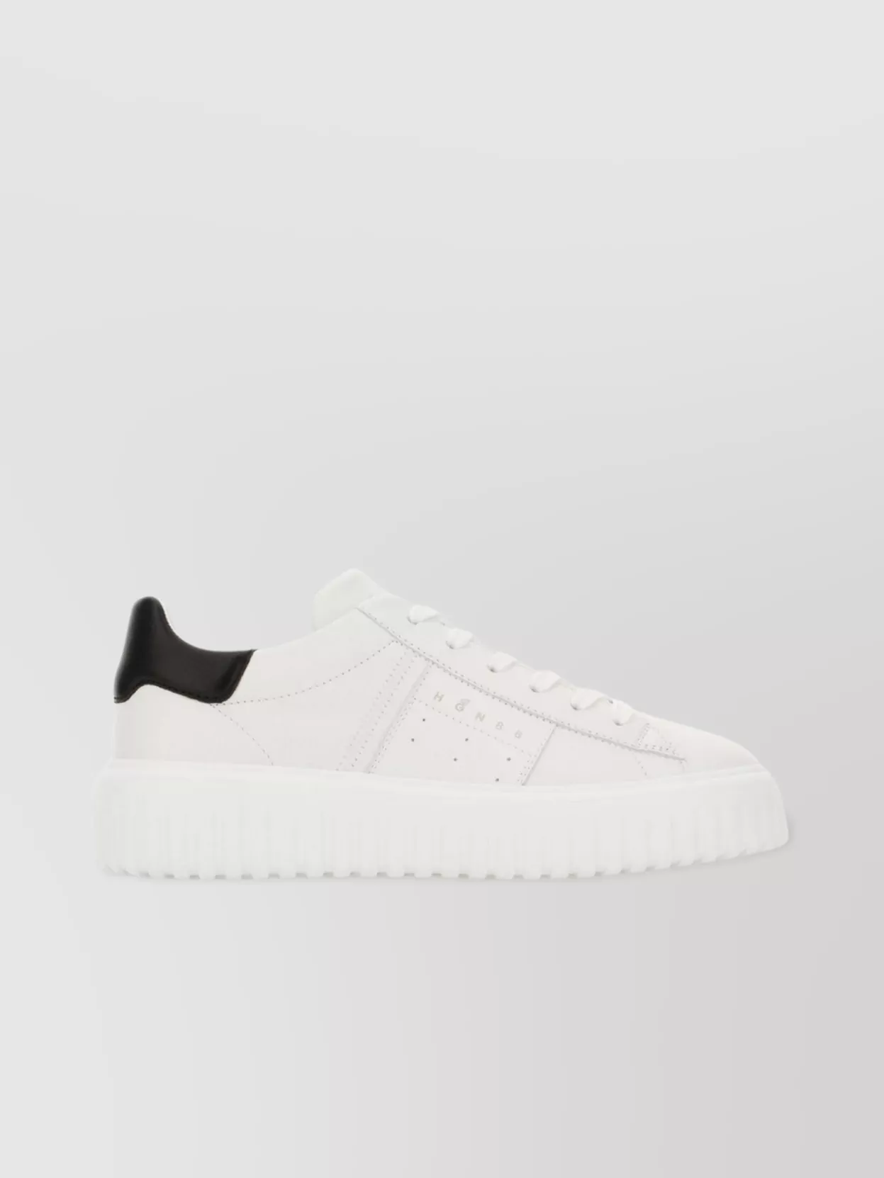 Hogan Padded Ankle Leather Sneakers With Rubber Sole