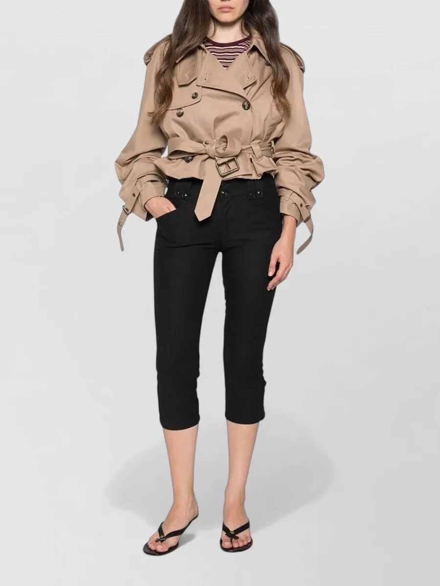Isabel Marant Denim High-Rise Cropped Capri Pants