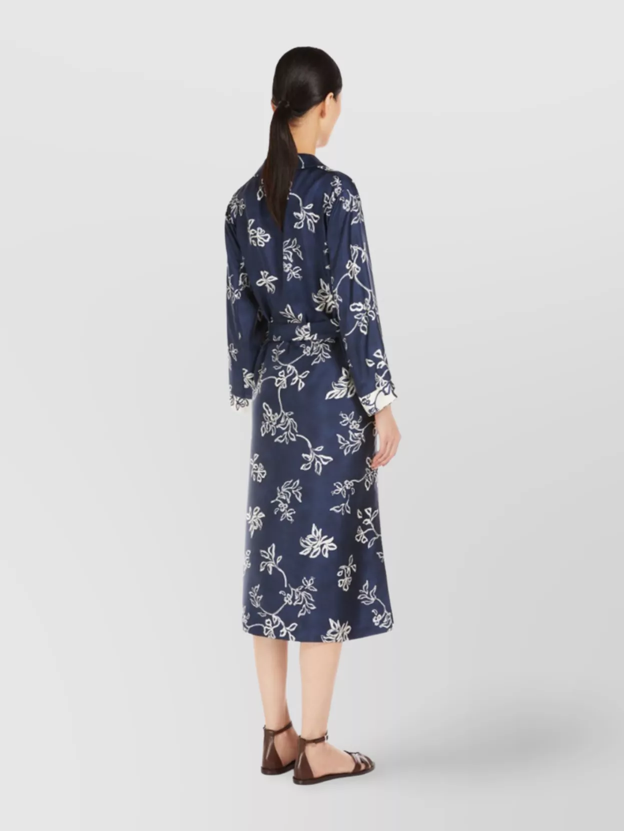 S Max Mara Timeo Kaftan Dress With Belted Waist