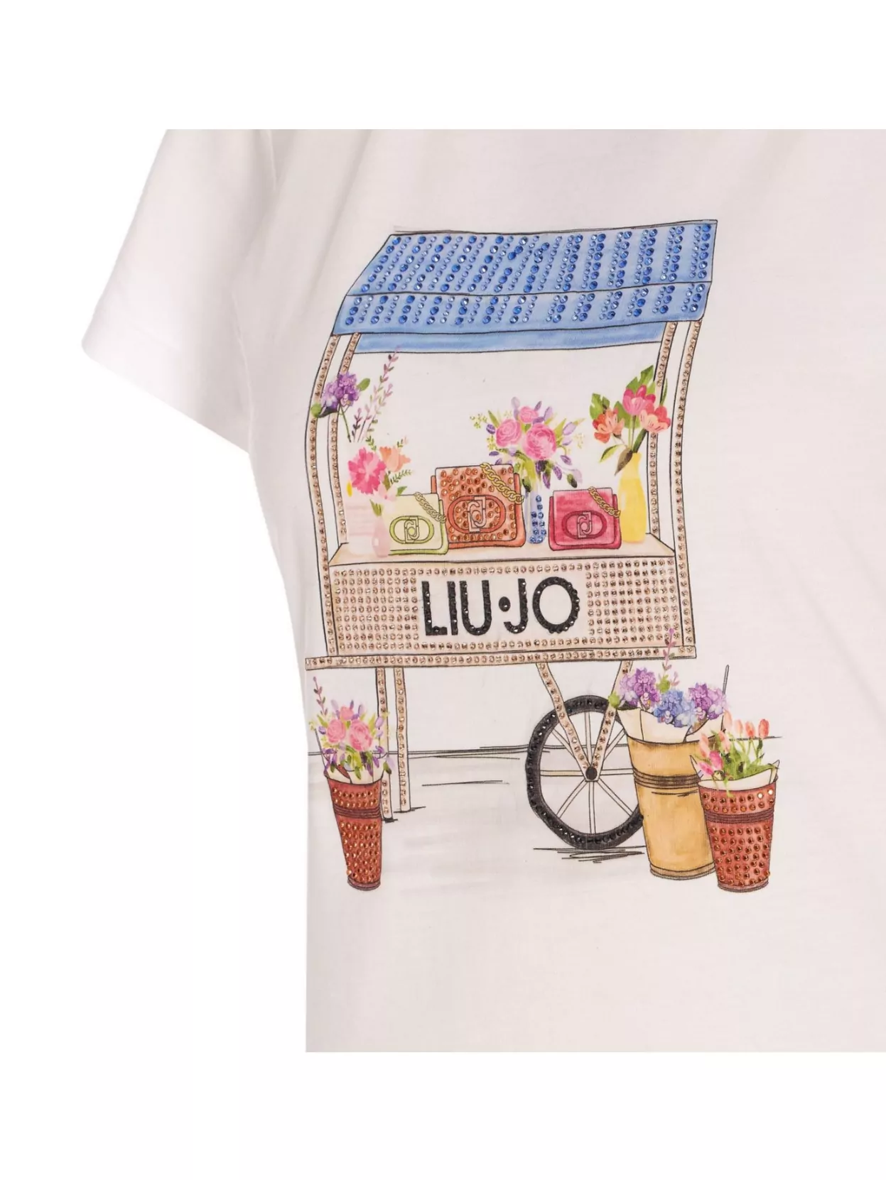 Liu •jo Crewneck Graphic Print Logo T-shirt