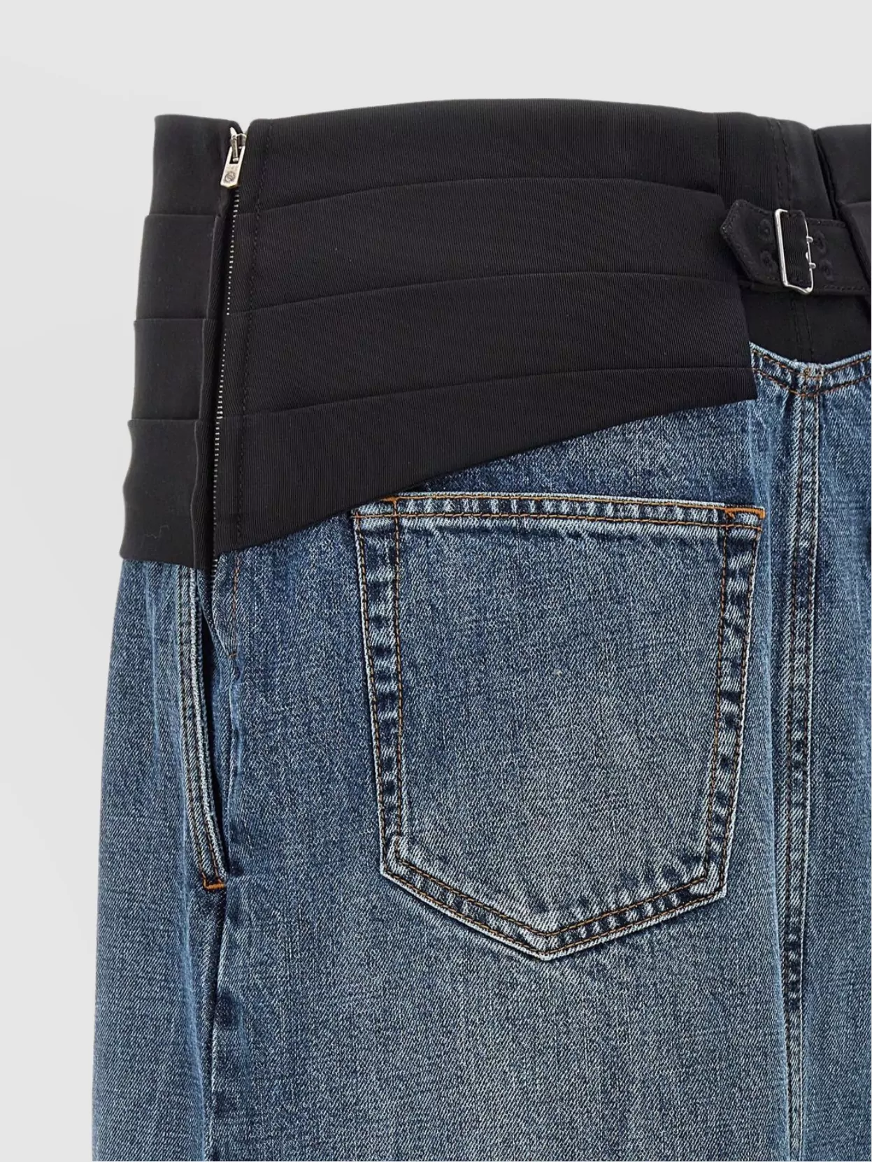Stella Mccartney Tuxedo Band Skirt With Slit And Pockets