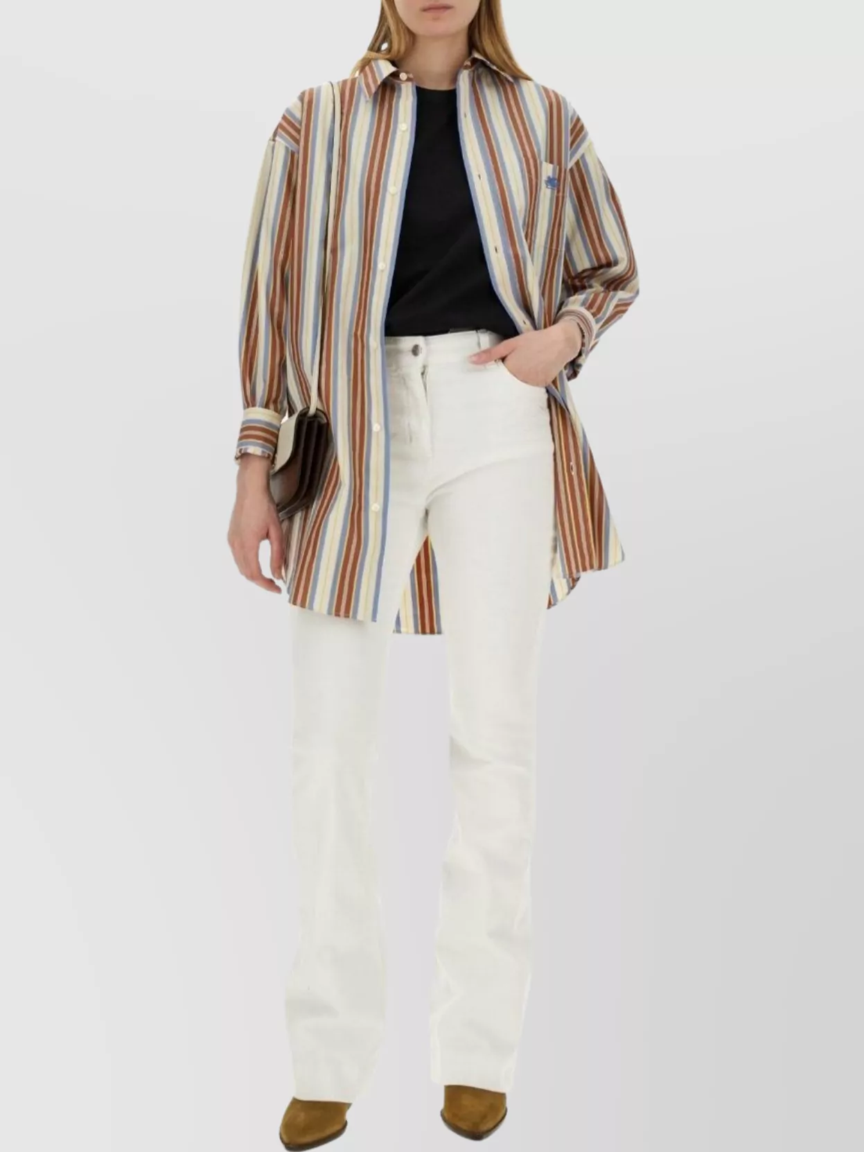 Etro Logo Embroidered Oversized T-shirt