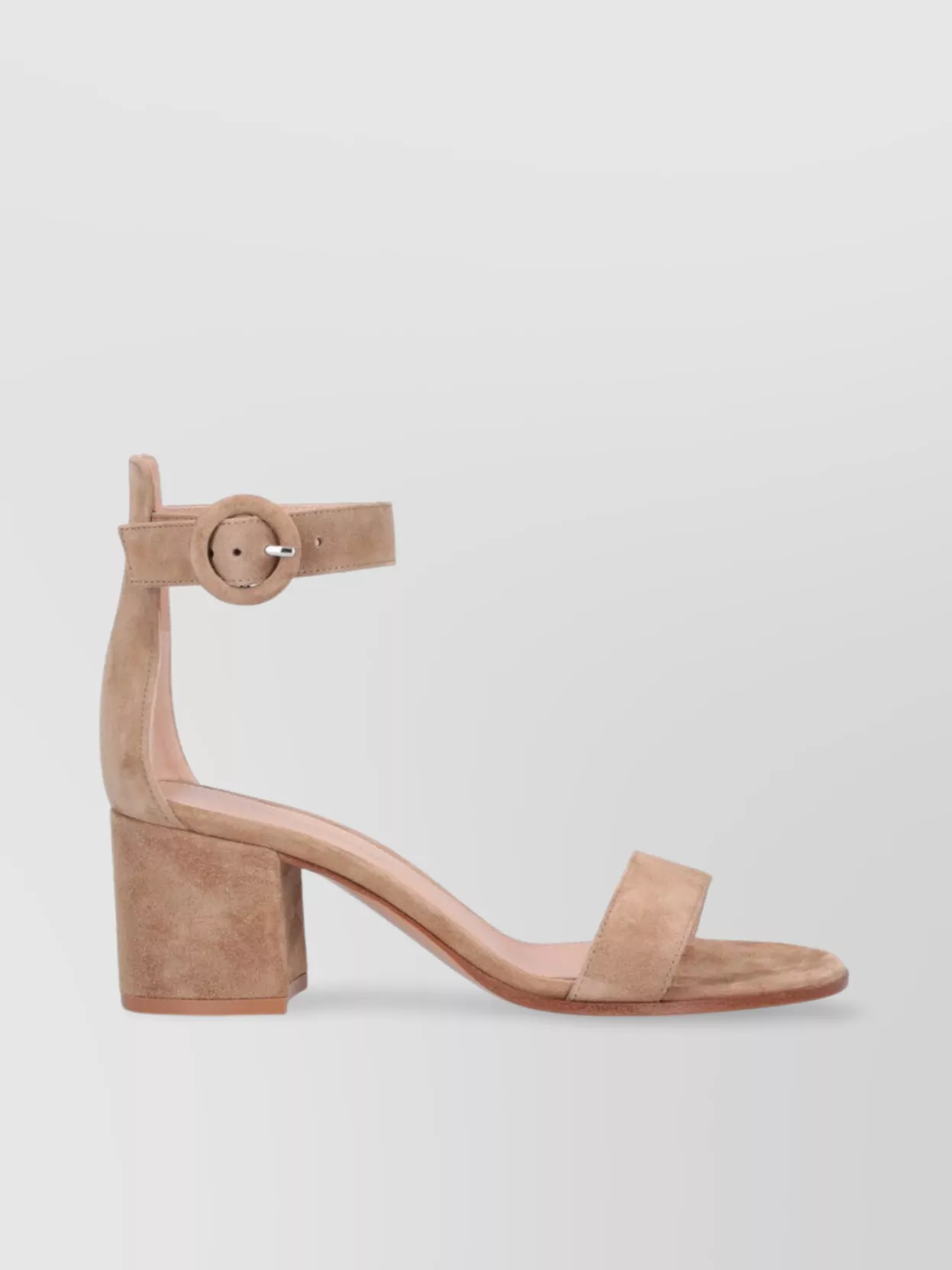 Gianvito Rossi Block Heel Buckle Detail Open Toe Sandals