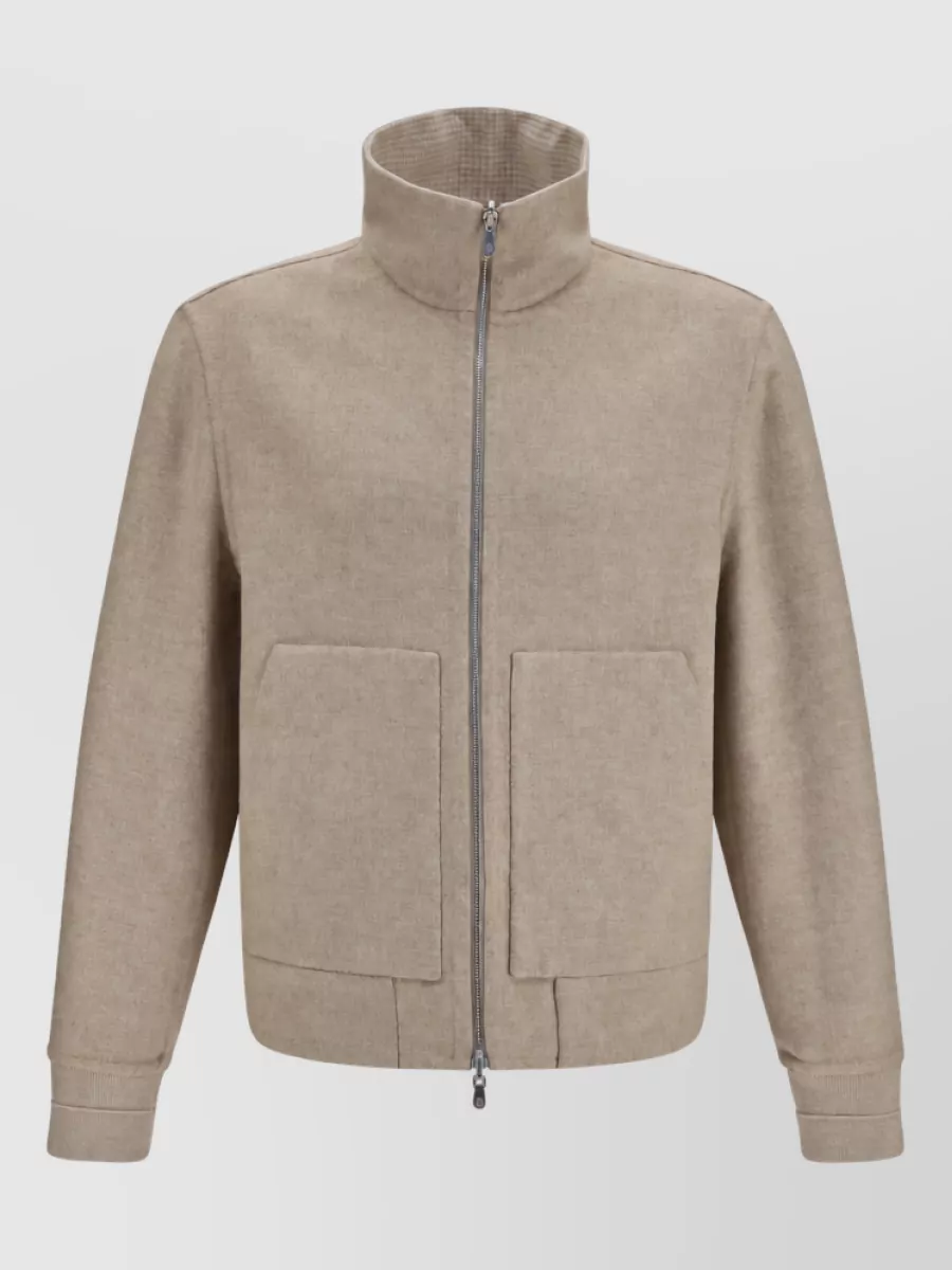 Brunello Cucinelli Cashmere High-Collar Single-Breasted Coat
