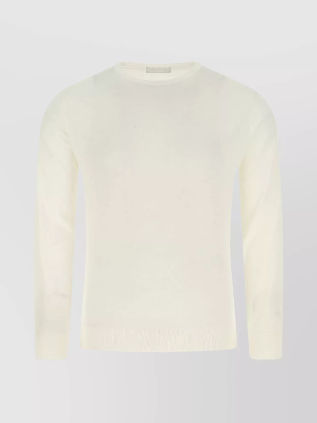 Shop Prada Wool Ribbed Crew-neck Sweater
