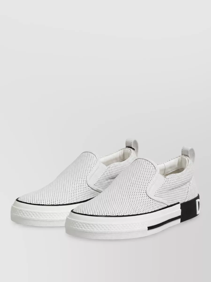 Dolce&Gabbana Leather Slip-On Sneakers