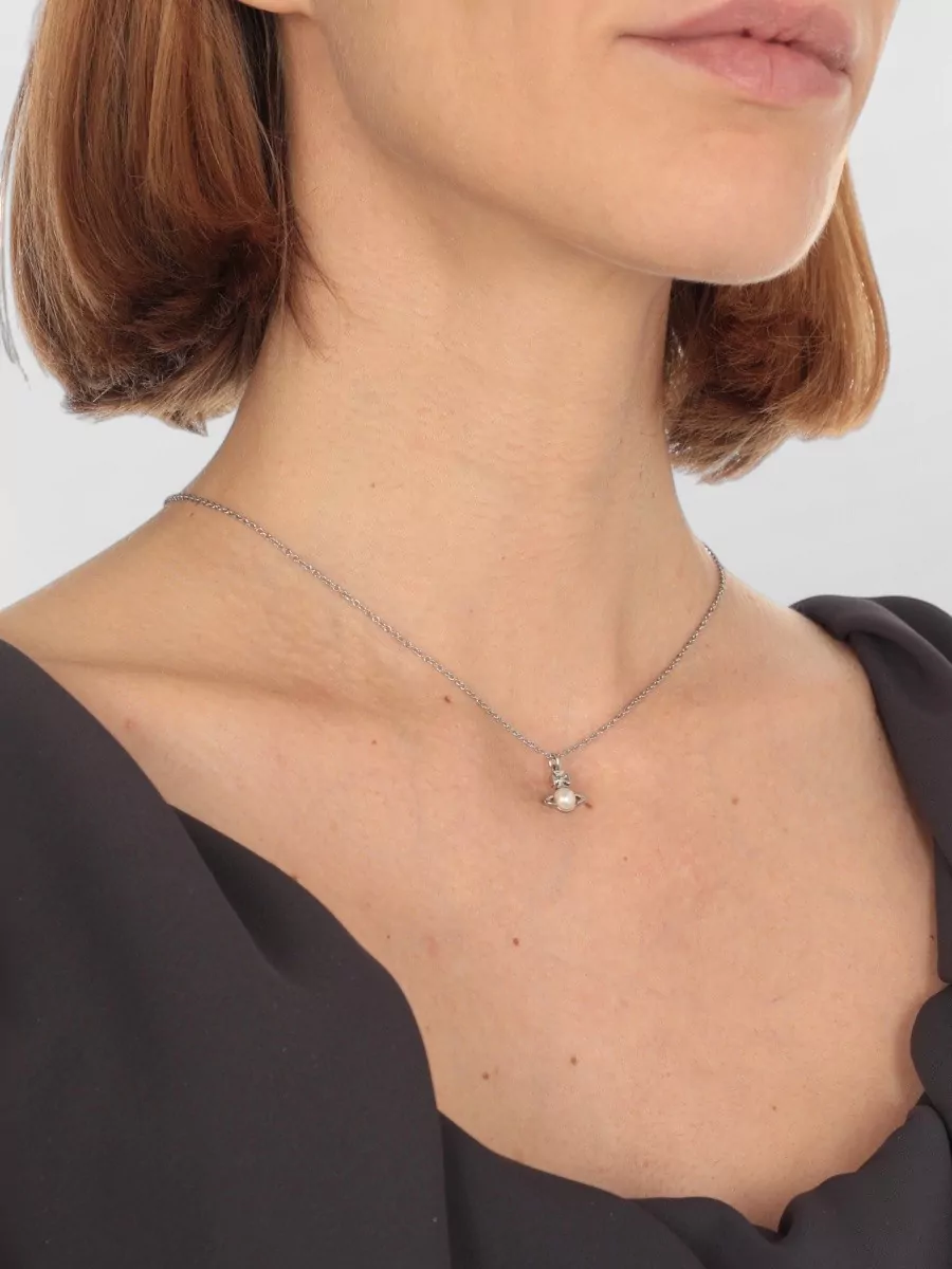 Vivienne Westwood Necklace Adjustable Length Orb Charm Pearl