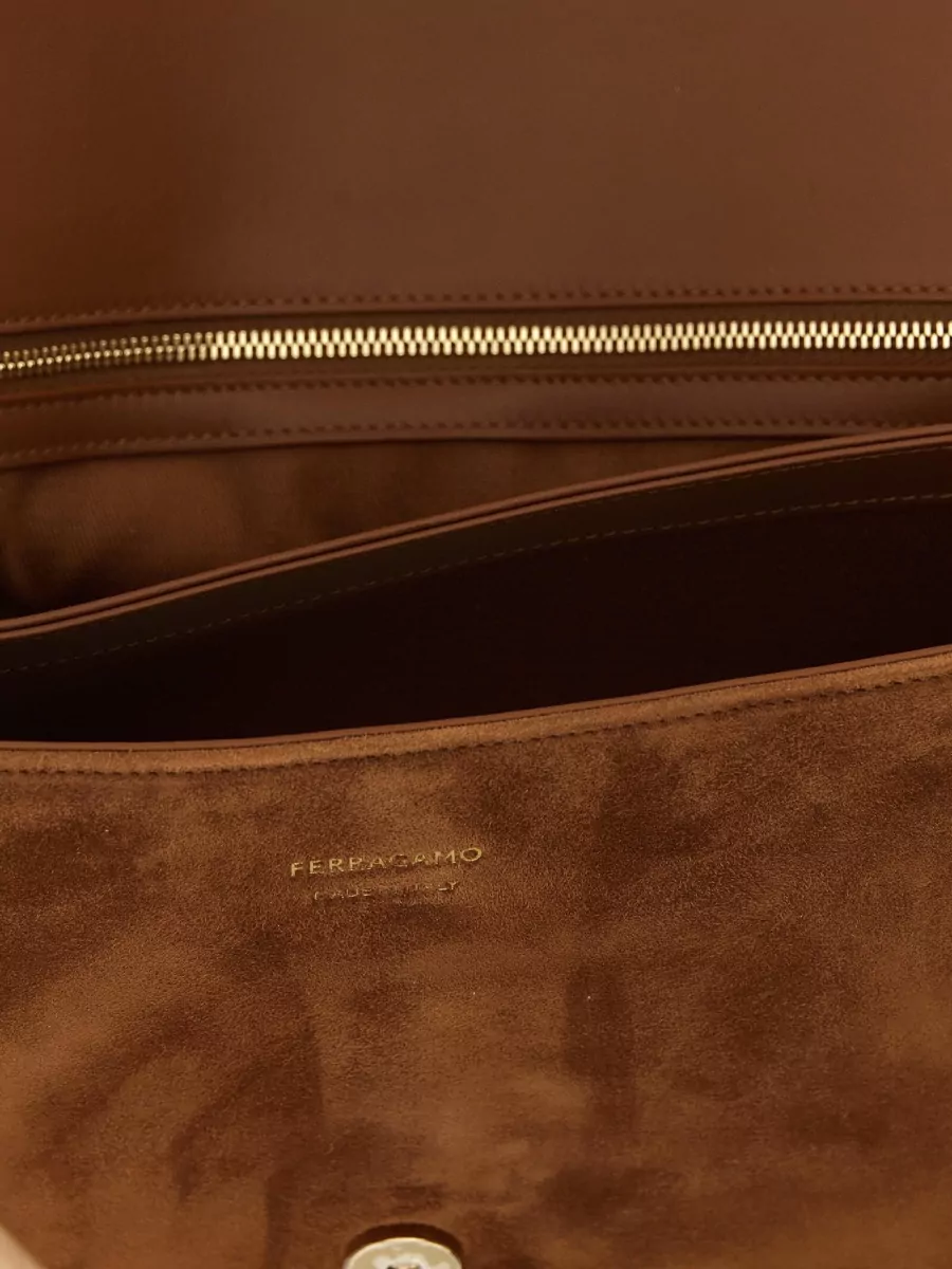 Ferragamo The Hug Bag Large Leather Shoulder Bag