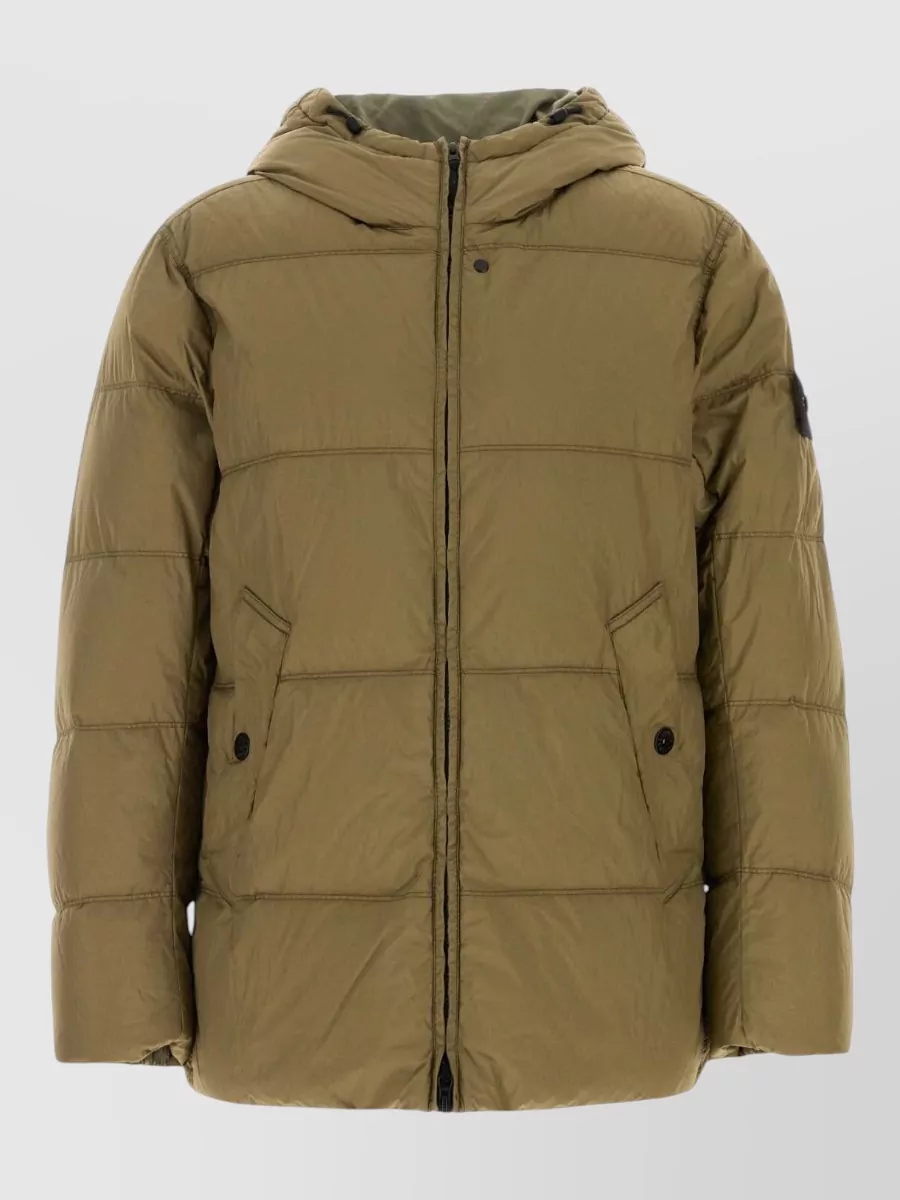 Stone Island down hooded puffer jacket