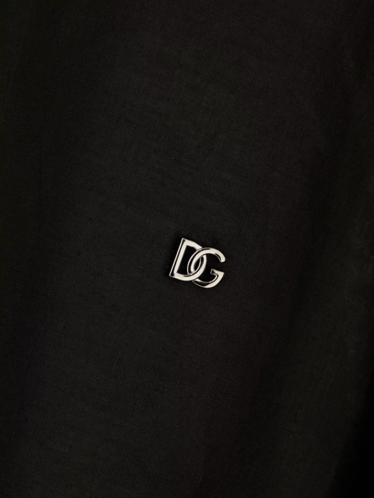 Dolce&Gabbana Linen Shirt With Chest Pocket And Long Sleeves