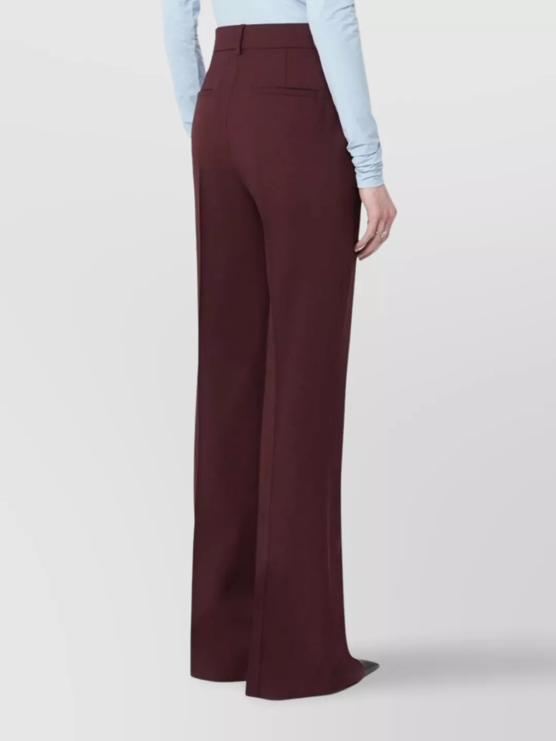 Sportmax High Waist Wide Leg Trousers With Pockets