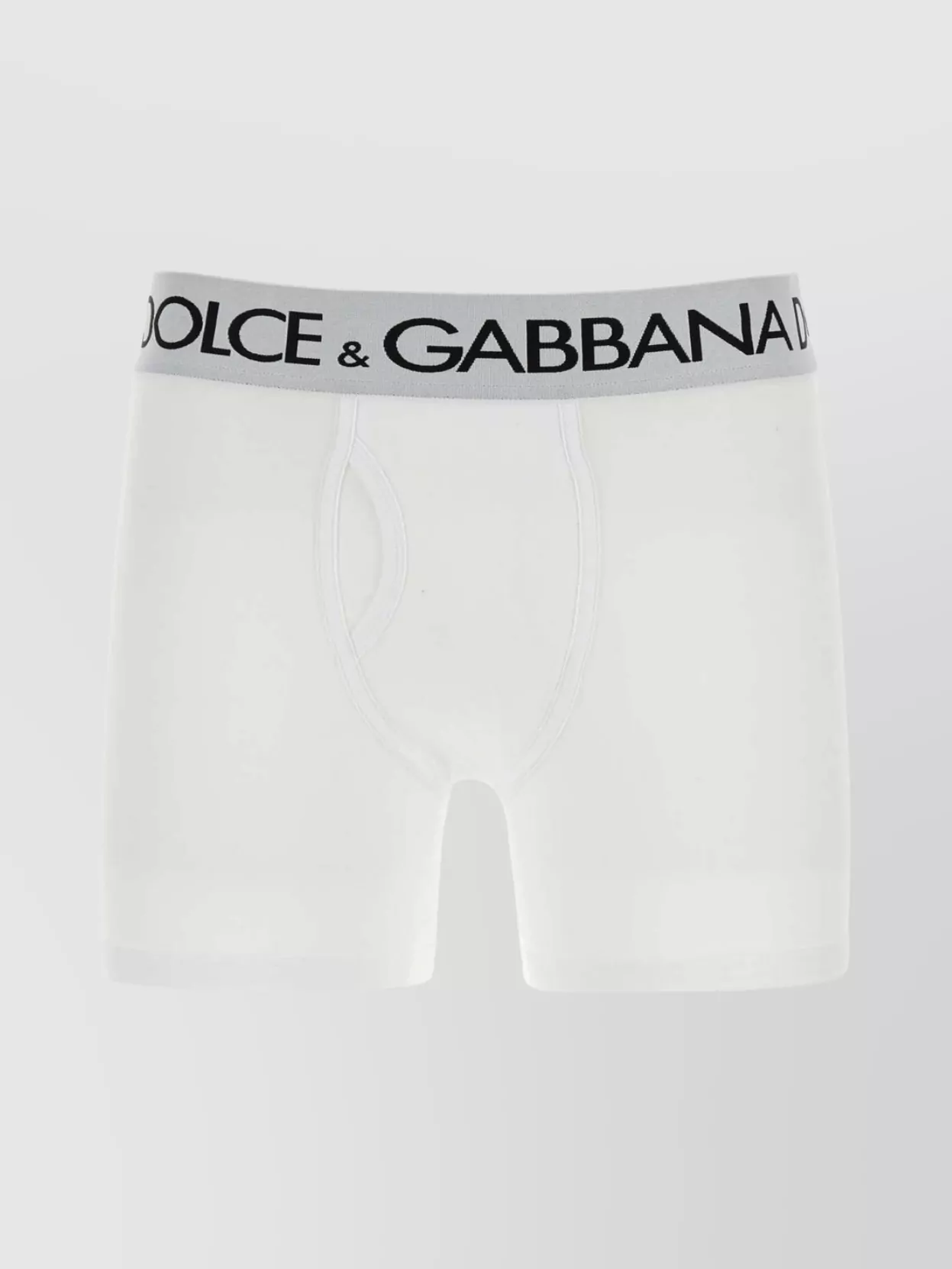 Shop Dolce & Gabbana Stretch Cotton Boxer With Elastic Waistband And Contrast Piping