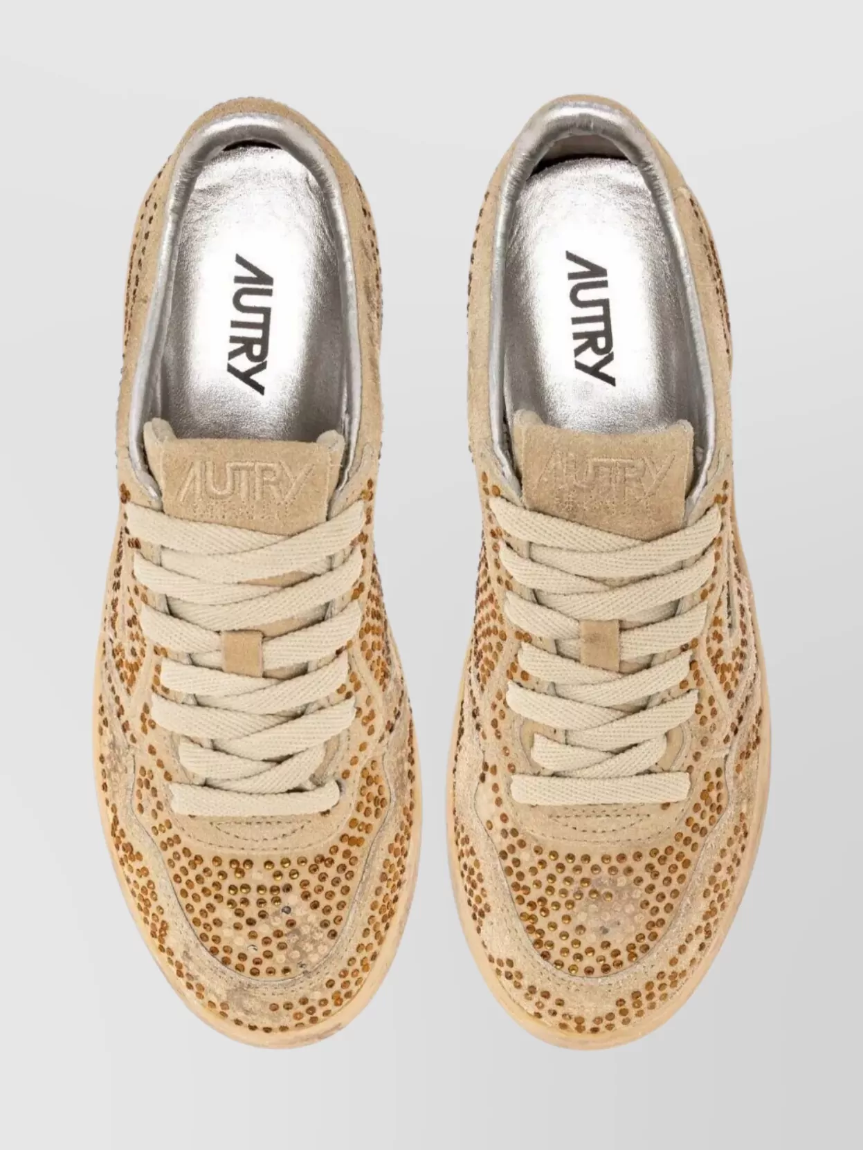 Autry Low Sneakers With Crystal Micro Rhinestones