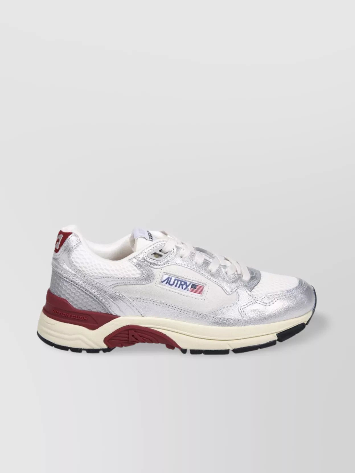 Autry Sneakers Hyperway Low Silver Bordeaux In Multi