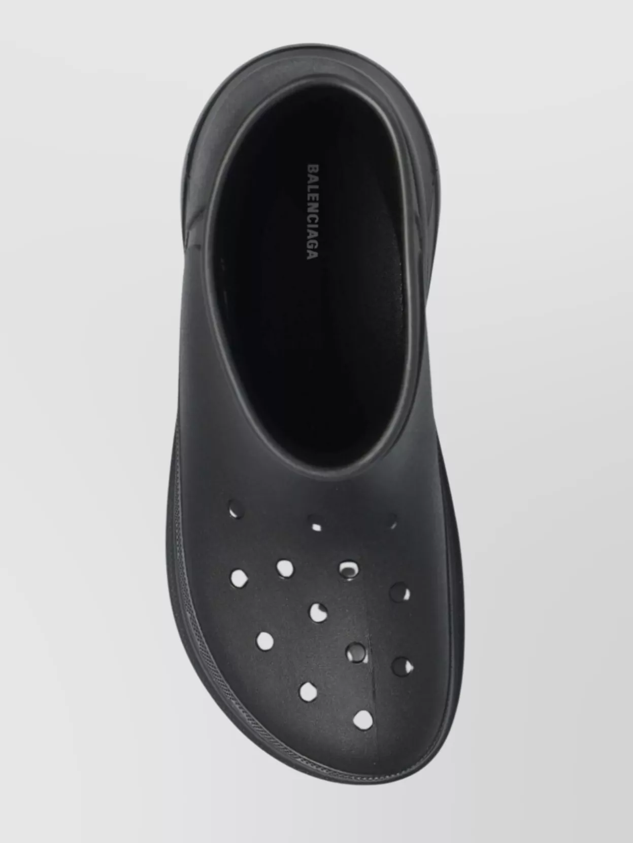 Balenciaga Black Crocs Edition Rubber Boots