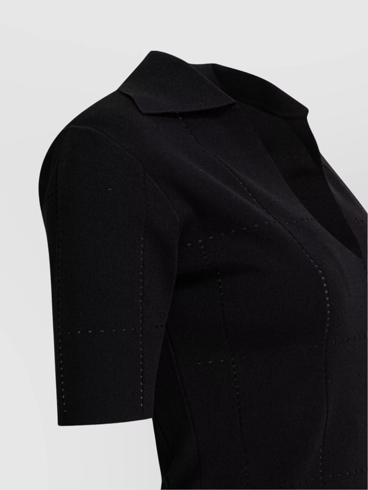 Max Mara Tailored Silhouette Short Sleeves Textured Fabric