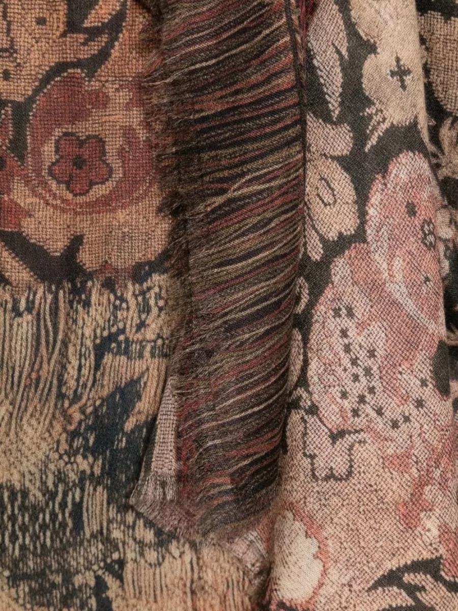 Pierre Louise Mascia Cashmere Floral-Print Jacquard Scarf