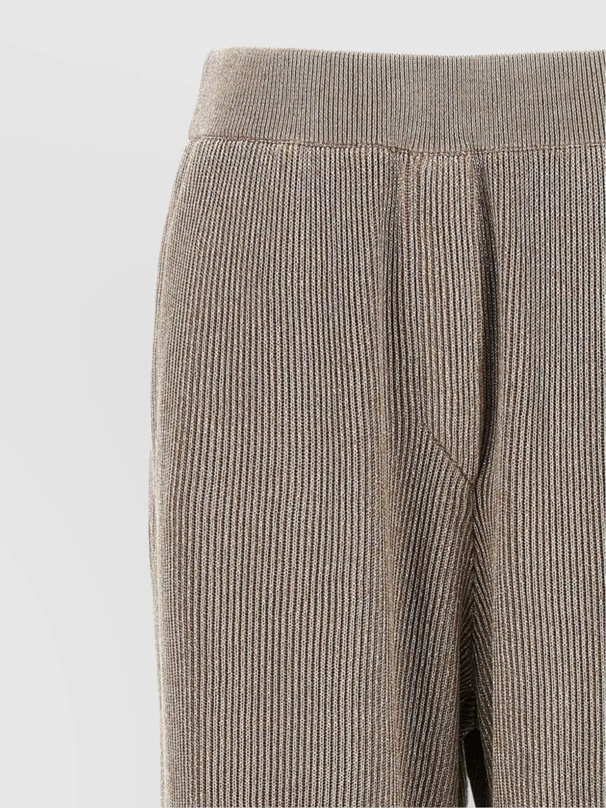 Brunello Cucinelli Ribbed Texture Trousers Elasticated Waistband