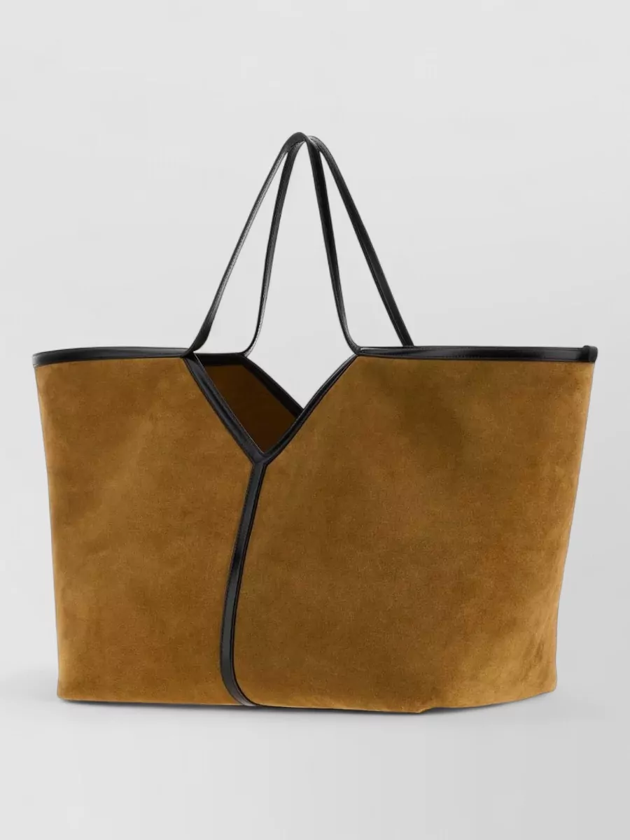 Saint Laurent Y Suede Leather Tote Bag