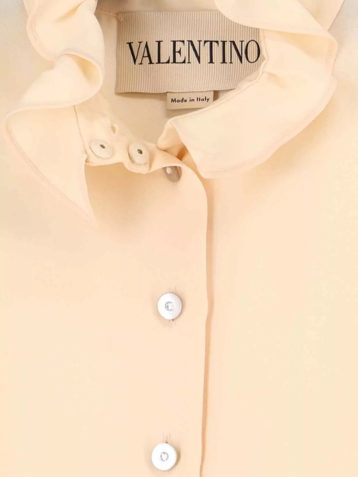 Valentino Long Sleeve Top Featuring Ruffled Collar And Cuffs
