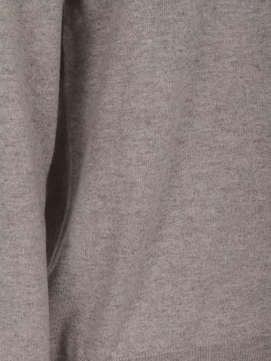 Ballantyne Cashmere Ribbed Half-Zip High-Neck Jumper