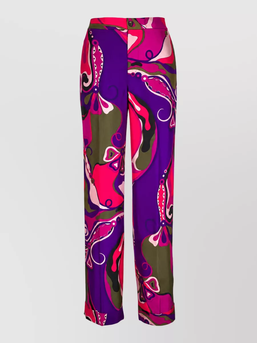 Pucci High Waist Lightweight Wide Leg Trousers