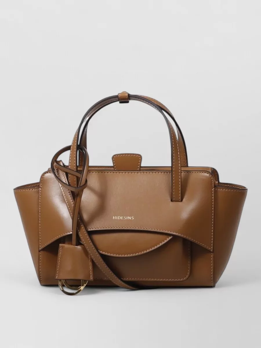 Hidesins Leather Flap Tote Bag