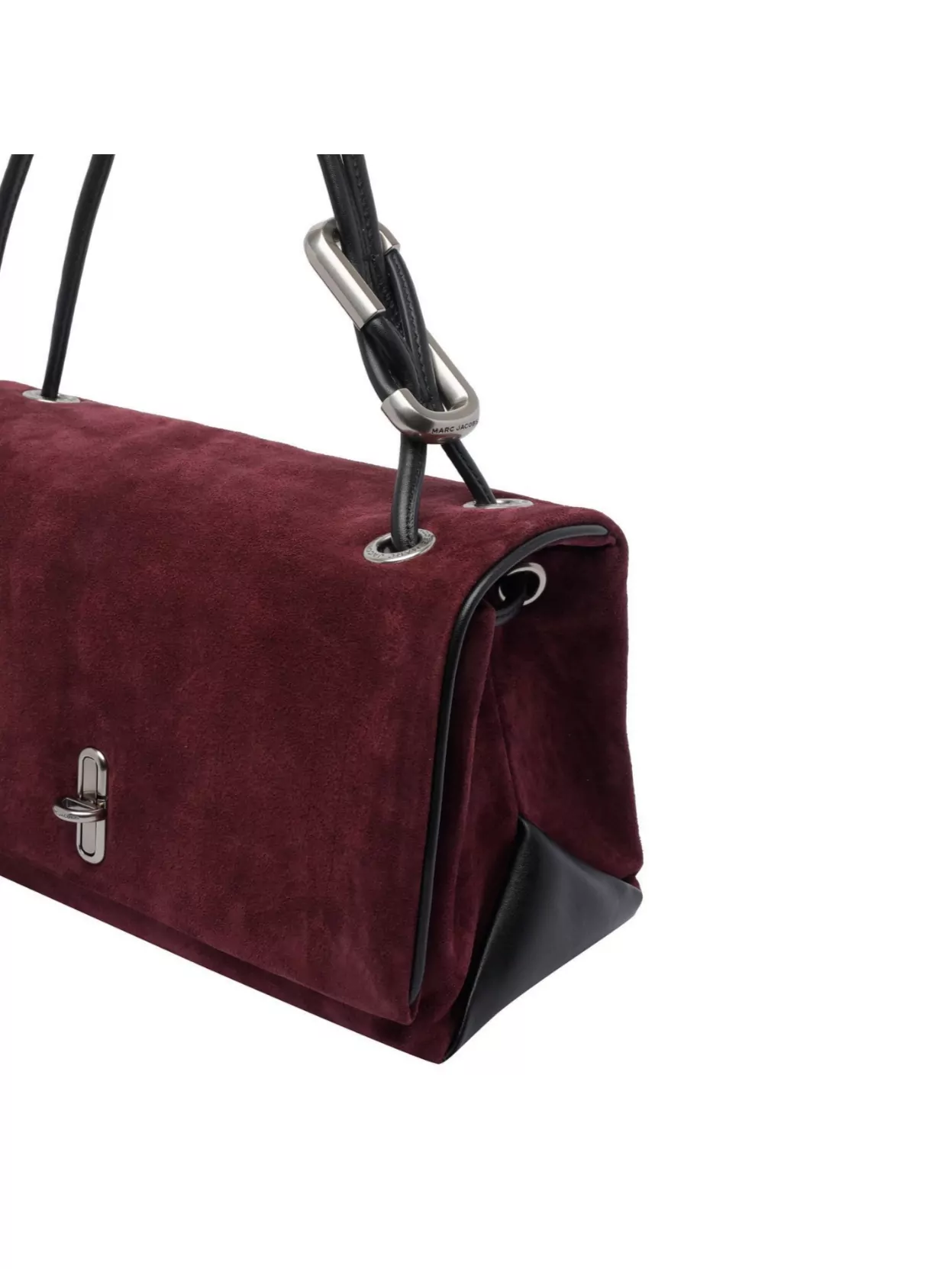 Marc Jacobs Rectangular Suede Shoulder Bag With Adjustable Strap