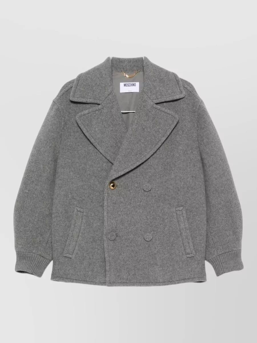 Moschino Wool Double-Breasted Coat