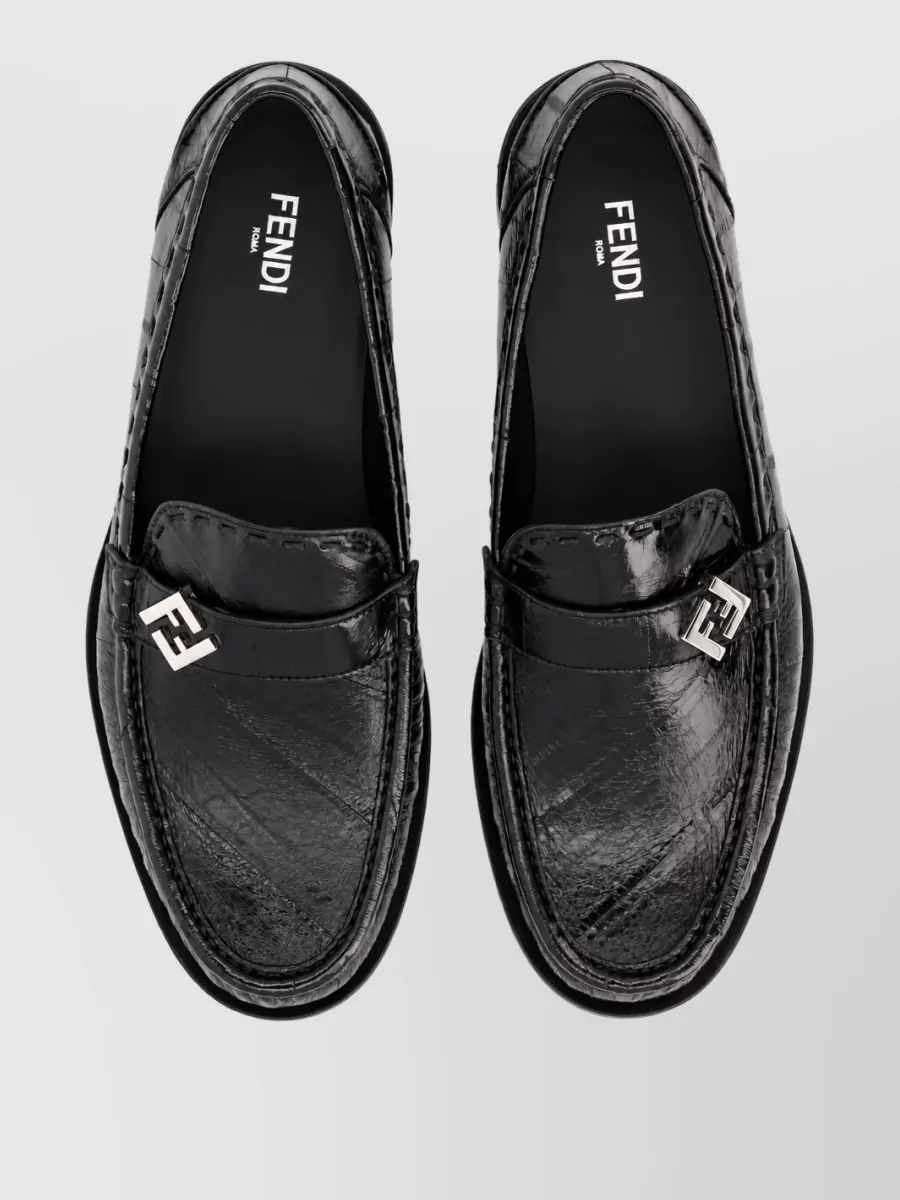 Fendi Leather Monk Shoes