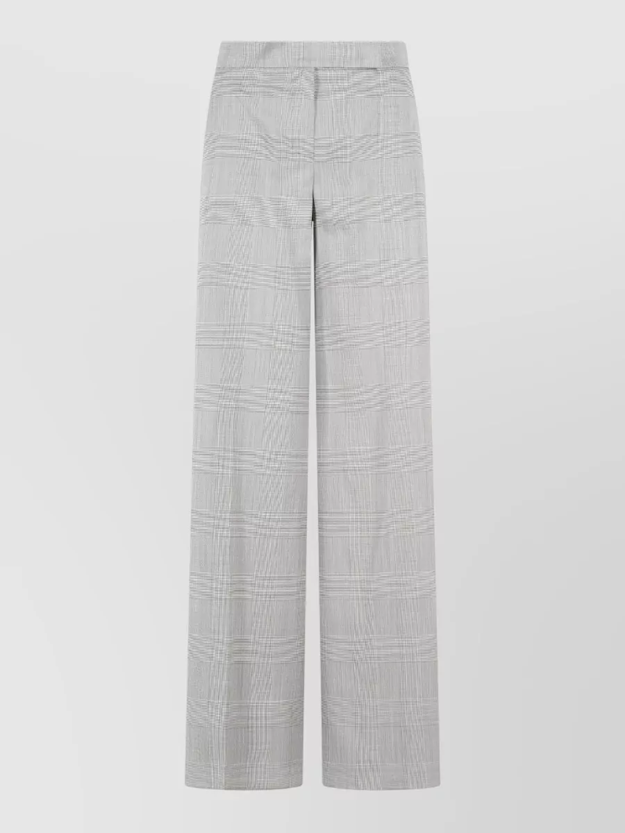 Max Mara wool prince of wales tailored trousers