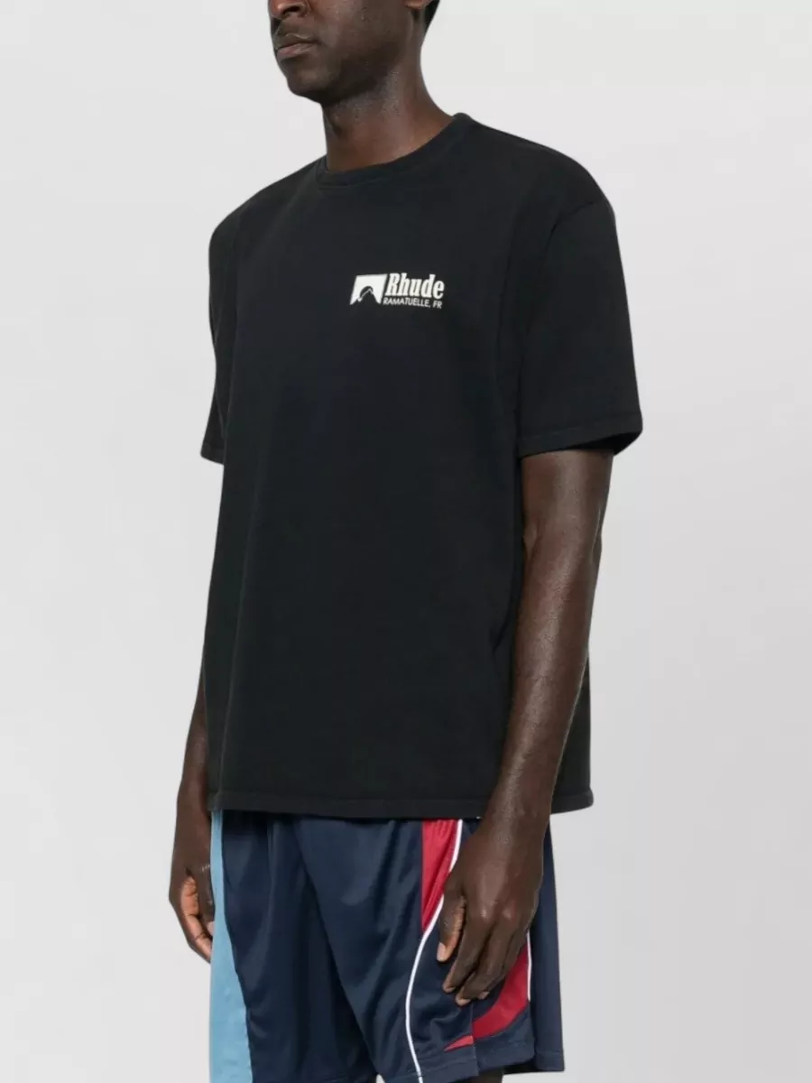 Rhude Racing Logo Crew Neck Short Sleeve T-Shirt