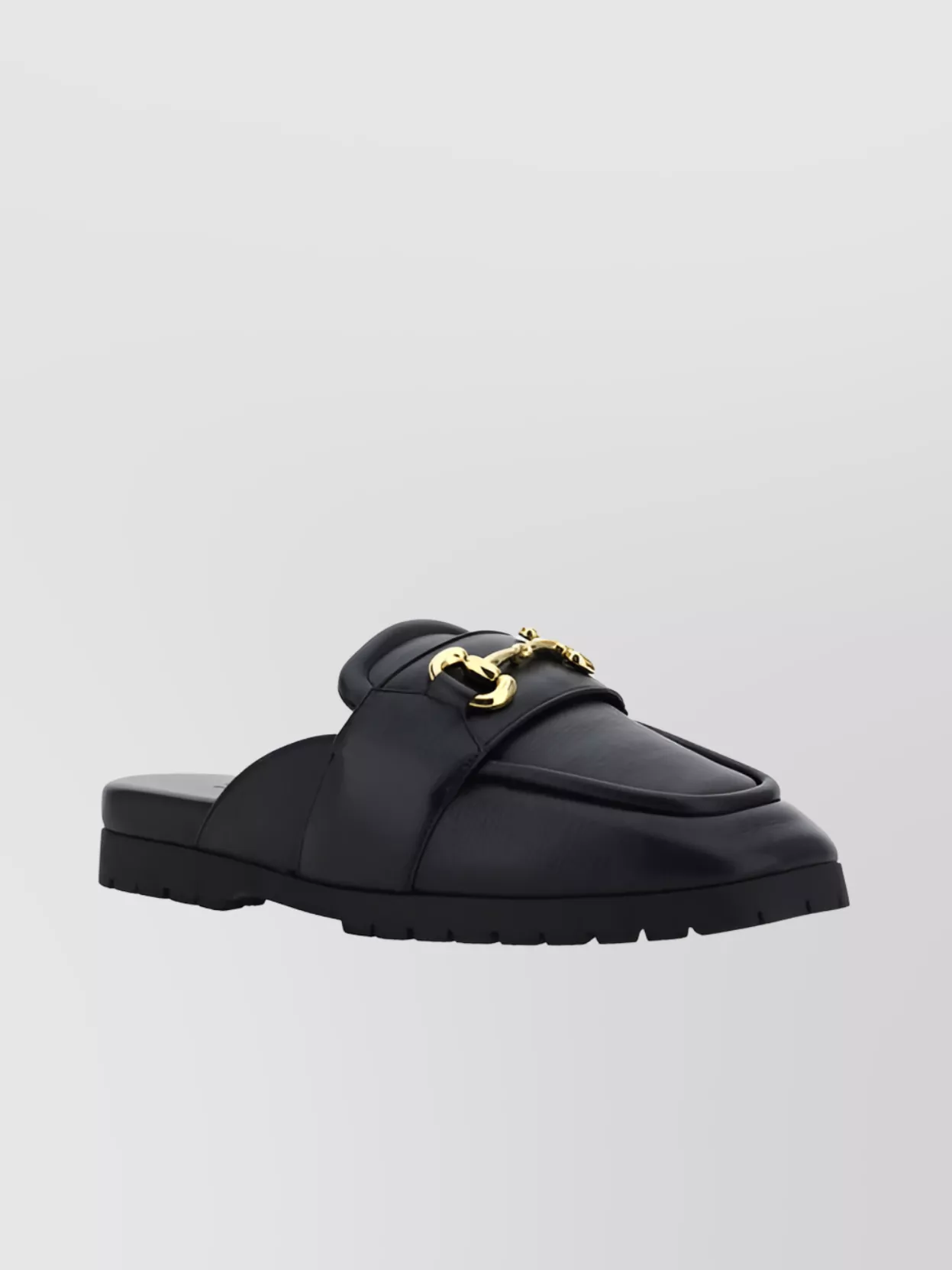 Gucci Horsebit Calfskin Flat Sole Loafers In Black
