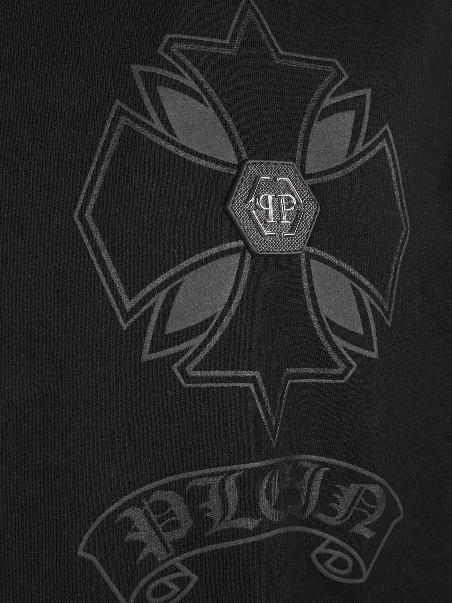 Philipp Plein Graphic Print Crew Neck Short Sleeve T-Shirt